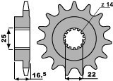 CHT WYPRZEDAŻ ZĘBATKA TYLNA 2114 15 DUCATI 796/820/821/848/992/998/999 1000 1100 (JTF741.15) (ŁAŃC. 525)