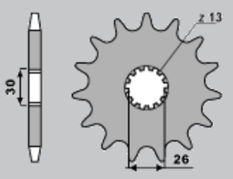 CHT ZĘBATKA PRZEDNIA 2090 19 TRIUMPH 955 1050 1200 CHT ZĘBATKA PRZEDNIA 2090 19 TRIUMPH 955 1050 1200