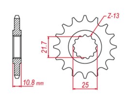 GROSSKOPF WYPRZEDAŻ ZĘBATKA PRZEDNIA 2142 14 YAMAHA YZF R6 '06-'20 (-2) (JTF1586.14)