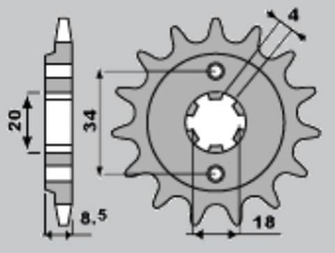 JR ZĘBATKA PRZEDNIA 2046 14 HONDA CMX 250 '87-'05 (JTF270.14) (ŁAŃC. 520) (204614JT) JR ZĘBATKA PRZEDNIA 2046 14 HONDA CMX 250 '87-'05 (JTF270.14) (ŁAŃC. 520) (204614JT)