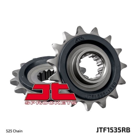 JT ZĘBATKA PRZEDNIA 2093 15 Z GUMĄ KAWASAKI ZX6R '98-'02 209315JTRB) (ŁAŃC. 525) JT ZĘBATKA PRZEDNIA 2093 15 Z GUMĄ KAWASAKI ZX6R '98-'02 209315JTRB) (ŁAŃC. 525)