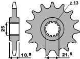 PBR ZĘBATKA PRZEDNIA 2086 17 18NC TDM 850 (96-98) (ŁAŃC. 525) (214217) PBR ZĘBATKA PRZEDNIA 2086 17 18NC TDM 850 (96-98) (ŁAŃC. 525) (214217)