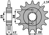 PBR ZĘBATKA PRZEDNIA 2094 15 18NC DUCATI 900 MONSTER I.E. 00-02 (ŁAŃC. 520)