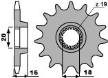 PBR ZĘBATKA PRZEDNIA 2140 10 18NC MONTESA 250 4T R (4RT) (ŁAŃC. 520)