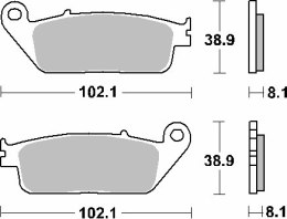 SBS KLOCKI HAMULCOWE KH142 / KH226 STREET STANDART CERAMIC KOLOR CZARNY