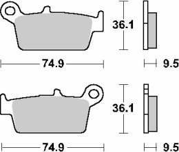 SBS PROMOCJA KLOCKI HAMULCOWE KH131 STREET STANDART CERAMIC KOLOR CZARNY