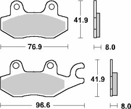 SBS PROMOCJA KLOCKI HAMULCOWE KH165 / KH215 STREET STANDART CERAMIC KOLOR CZARNY