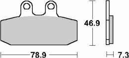 SBS PROMOCJA KLOCKI HAMULCOWE KH256 STREET STANDART CERAMIC APRILIA ATLANTIC 500 '02-'05, LEONARDO 125/150 '99-'06, SCARABEO 125