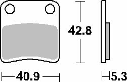 SBS PROMOCJA KLOCKI HAMULCOWE KH257/2 STREET STANDART CERAMIC KOLOR CZARNY