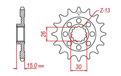 CHT WYPRZEDAŻ ZĘBATKA PRZEDNIA 2198 17 BMW S1000RR '09-'15, S 1000R '13-'22, S 1000XR '14-'22, HP4 '13-'15 (JTF404.17) (ŁAŃC. 52 CHT WYPRZEDAŻ ZĘBATKA PRZEDNIA 2198 17 BMW S1000RR '09-'15, S 1000R '13-'22, S 1000XR '14-'22, HP4 '13-'15 (JTF404.17) (ŁAŃC. 52