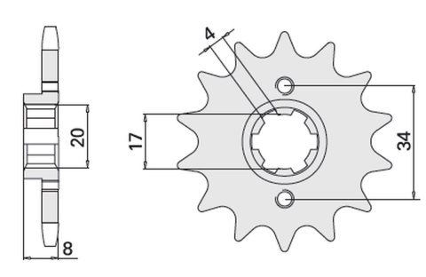 CHT ZĘBATKA PRZEDNIA 267 14 HONDA XL 350R (287-14K) (JTF1263.16) CHT ZĘBATKA PRZEDNIA 267 14 HONDA XL 350R (287-14K) (JTF1263.16)