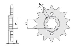 CHT ZĘBATKA PRZEDNIA 281 15 HONDA (306-15) (JTF281.15)