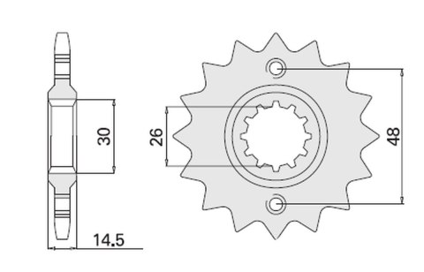 CHT ZĘBATKA PRZEDNIA 339 16 HONDA VFR 800 '02-'13 (JTF339.16) CHT ZĘBATKA PRZEDNIA 339 16 HONDA VFR 800 '02-'13 (JTF339.16)