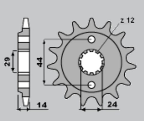 CHT ZĘBATKA PRZEDNIA 348 17 HONDA VT 750C '97-'04 CHT ZĘBATKA PRZEDNIA 348 17 HONDA VT 750C '97-'04