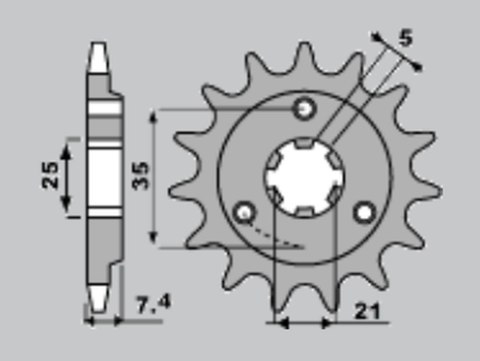 CHT ZĘBATKA PRZEDNIA 437 15 SUZUKI DR 600/650 (437-15) (JTF437.15) CHT ZĘBATKA PRZEDNIA 437 15 SUZUKI DR 600/650 (437-15) (JTF437.15)