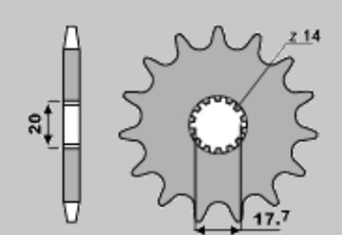 CHT ZĘBATKA PRZEDNIA 440 13 YAMAHA YZ 125 87-04 (564-13) (JTF564.13) CHT ZĘBATKA PRZEDNIA 440 13 YAMAHA YZ 125 87-04 (564-13) (JTF564.13)