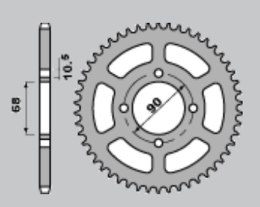 CHT ZĘBATKA TYLNA 243 53 HONDA MTX125R 83-94 (241-53) (JTR241.53)