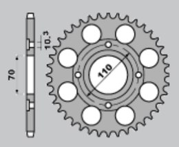 CHT ZĘBATKA TYLNA 246 41 HONDA CB 250N '78-'82 (A4140246410)