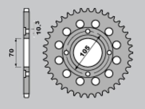 CHT ZĘBATKA TYLNA 278 38 HONDA CB 250 360 400 73-79 (278-38) (JTR278.38) CHT ZĘBATKA TYLNA 278 38 HONDA CB 250 360 400 73-79 (278-38) (JTR278.38)