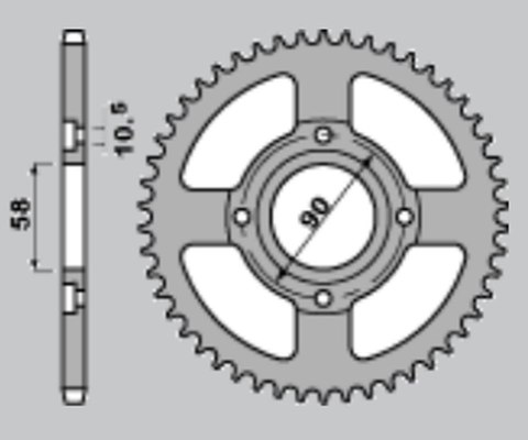 CHT ZĘBATKA TYLNA 279 40 HONDA HONDA MTX 125R 83-94 (279-40) (JTR27.40, JTR273.40) CHT ZĘBATKA TYLNA 279 40 HONDA HONDA MTX 125R 83-94 (279-40) (JTR27.40, JTR273.40)