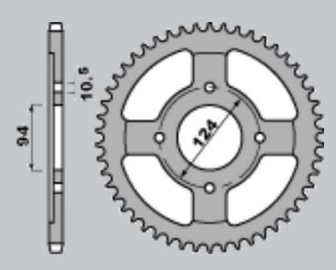 CHT ZĘBATKA TYLNA 282 37 HONDA CB550 F 76-80 (282-37) (JTR282.37) CHT ZĘBATKA TYLNA 282 37 HONDA CB550 F 76-80 (282-37) (JTR282.37)