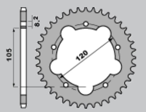 CHT ZĘBATKA TYLNA 3565 51 APRILIA RX 50 92-98 (2056-51) (JTR24.50) ŁAŃC.420 CHT ZĘBATKA TYLNA 3565 51 APRILIA RX 50 92-98 (2056-51) (JTR24.50) ŁAŃC.420