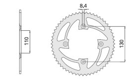 CHT ZĘBATKA TYLNA 4306 55 HONDA CR 80/85 (2064-55) (ŁAŃC. 420)