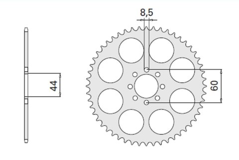 CHT ZĘBATKA TYLNA 4461 52 YAMAHA DT 50R 99-02 (2078-52) (JTR1832.52) CHT ZĘBATKA TYLNA 4461 52 YAMAHA DT 50R 99-02 (2078-52) (JTR1832.52)