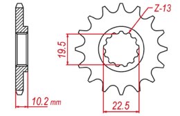 GROSSKOPF WYPRZEDAŻ ZĘBATKA PRZEDNIA 435 15 SUZUKI RM 250 '87-'12 (+2), DR 250 '90-'93 (+2), DR 350 '90-'99, DR-Z 400 '00-'20 (J