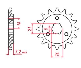 GROSSKOPF WYPRZEDAŻ ZĘBATKA PRZEDNIA 437 14 SUZUKI DR600/650 '85-'95 (+1) (JTF437.14)