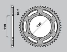 GROSSKOPF WYPRZEDAŻ ZĘBATKA TYLNA 241 48 YAMAHA YZF-R6 '03-'05,YZF- R6 S '06-'10 (KONWERSJA NA ŁAŃCUCH 530) (JTR479.48)