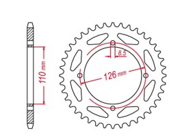GROSSKOPF WYPRZEDAŻ ZĘBATKA TYLNA ALUMINIOWA T7075 (ERGAL) KOLOR ZIELONY 4418 52 (441852) KAWASAKI KX65 '00-'20, SUZUKI RM 65 '0