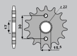 JR ZĘBATKA PRZEDNIA 332 14 HONDA CR 80/85 (JTF1256.14)