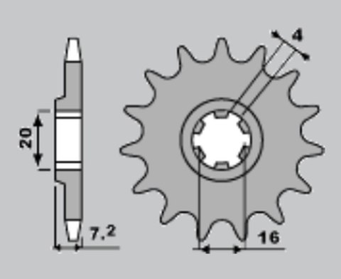 JR ZĘBATKA PRZEDNIA 413 12 SUZUKI RMX 50/ TS 50 JR ZĘBATKA PRZEDNIA 413 12 SUZUKI RMX 50/ TS 50