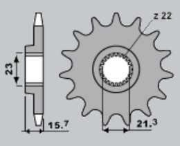 JR ZĘBATKA PRZEDNIA 441 14 YAMAHA XT 600 '89-'98, XTZ 660 '91-'98 (JTF577.14)
