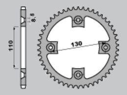 JR ZĘBATKA TYLNA ALUMINIOWA (ANODOWANA) 4306 56 HONDA CR 80 / 85 '85-'07 KOLOR CZERWONY (ŁAŃC. 420)