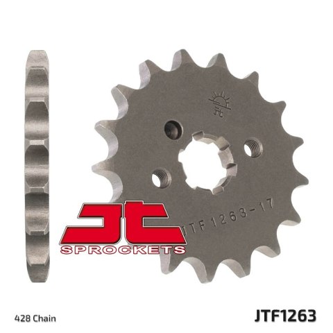 JT ZĘBATKA PRZEDNIA 263 17 YAMAHA DT 125LC '85-'88 (+1) (26317JT) (ŁAŃC. 428)