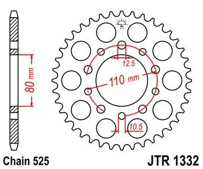 JT ZĘBATKA TYLNA 4350 40 HONDA CB 500 '94-'03, CB 750F '93-'03 (435040JTZBK) (ŁAŃC. 525) KOLOR CZARNY JT ZĘBATKA TYLNA 4350 40 HONDA CB 500 '94-'03, CB 750F '93-'03 (435040JTZBK) (ŁAŃC. 525) KOLOR CZARNY