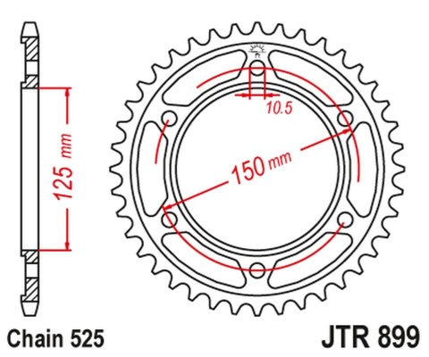 JT ZĘBATKA TYLNA 4454 42 KTM 950/990/1190 ADVENTURE / R LC8 '03-'18 (445442JTZBK) (ŁAŃC. 525) KOLOR CZARNY JT ZĘBATKA TYLNA 4454 42 KTM 950/990/1190 ADVENTURE / R LC8 '03-'18 (445442JTZBK) (ŁAŃC. 525) KOLOR CZARNY