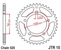 JT ZĘBATKA TYLNA 4456 42 BENELLI 500 LEONCINO '17-, TRK 502 '17-18 (445642JT)* (ŁAŃC. 525)
