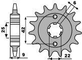PBR ZĘBATKA PRZEDNIA 276 15 18NC HONDA CB 250 81-83, CM 250 82-84 (ŁAŃC. 520)