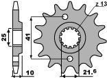 PBR ZĘBATKA PRZEDNIA 345 13 18NC HONDA SLR/FX/FMX 650 (-1) (ŁAŃC. 520)