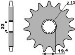 PBR ZĘBATKA PRZEDNIA 4103 12 18NC (JTF1439.12) (ŁAŃC. 520) PBR ZĘBATKA PRZEDNIA 4103 12 18NC (JTF1439.12) (ŁAŃC. 520)