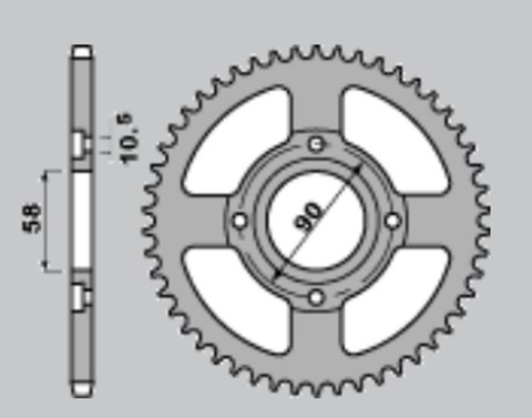 PBR ZĘBATKA TYLNA 279 45 C45 KTM 125 DUKE 11-13 (JTR273.45) (ZAMIENNA Z 4668 45) (ŁAŃC. 520) (OTWÓR 8,5MM) PBR ZĘBATKA TYLNA 279 45 C45 KTM 125 DUKE 11-13 (JTR273.45) (ZAMIENNA Z 4668 45) (ŁAŃC. 520) (OTWÓR 8,5MM)