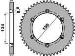 PBR ZĘBATKA TYLNA 4330 48 F KAWASAKI KDX 125 90-99 (JTR459.48) (ŁAŃC. 428)