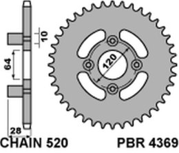 PBR ZĘBATKA TYLNA 4369 41 C45 HONDA AX1 250 (00-05) (ŁAŃC. 520)