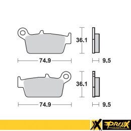 PROX KLOCKI HAMULCOWE KH131 HONDA CR 125/250/500 '87-01, YAMAHA YZ 125/250 '98-02