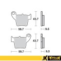 PROX KLOCKI HAMULCOWE KH346 HONDA CR/CRF TYŁ 37.208202