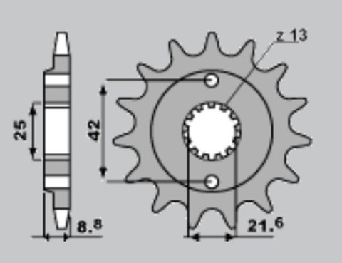 CHT ZĘBATKA PRZEDNIA 525 17 KAWASAKI ER5 97-06, KLE500 97-07 (JTF512.17) CHT ZĘBATKA PRZEDNIA 525 17 KAWASAKI ER5 97-06, KLE500 97-07 (JTF512.17)