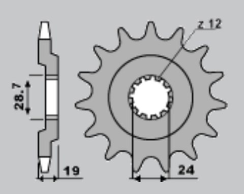 CHT ZĘBATKA PRZEDNIA 529 15 KAWASAKI ZX 10 88-90 (526-15) (ŁAŃC.532) CHT ZĘBATKA PRZEDNIA 529 15 KAWASAKI ZX 10 88-90 (526-15) (ŁAŃC.532)